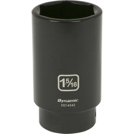 Dynamic Tools 1/2" Drive 6 Point SAE, 1-5/16" Deep Length, Impact Socket D014542